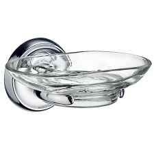 Smedbo Villa glass soap dish and holder K242